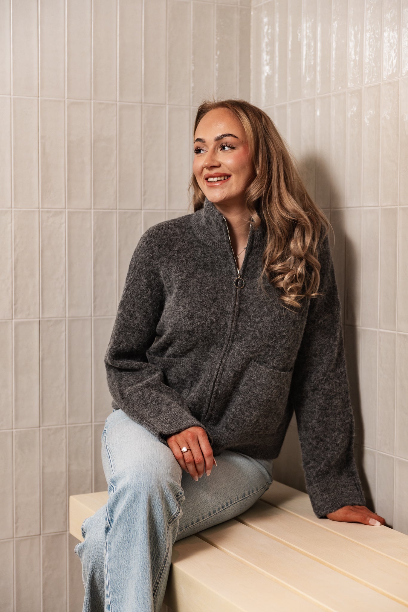 SLFSIA Cardigan - Medium Grey Melange